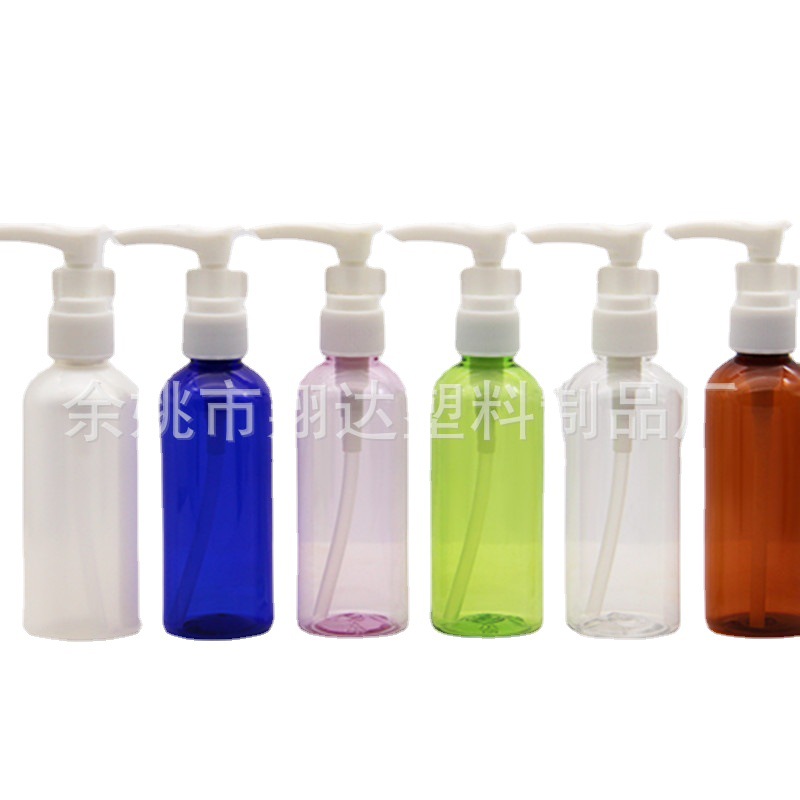 100ml 铝盖旋盖卡口泵乳液瓶喷雾瓶花茶果汁分装瓶