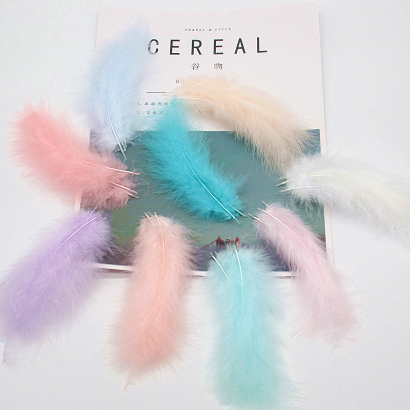 Cross-border wholesale turkey feather tip tail feathers colorful…