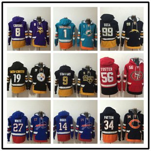 New 2022 Jersey Men's Sweatshirt Embroidered fleece-lined Thickened Rugby Team Pullover Hoodie Pocket Sweatshirt
