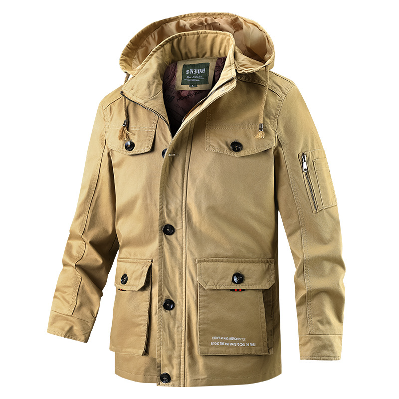 AliExpress transfronteriza abrigo de invierno de algodón acolchado abrigo de los hombres forrado de lana engrosada gordo de los hombres más el tamaño cálido Chaqueta de algodón acolchado de moda