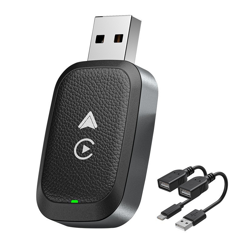 2-in-1 Carplay Android Wireless Adapter Wired to Wireless Car Ai Box