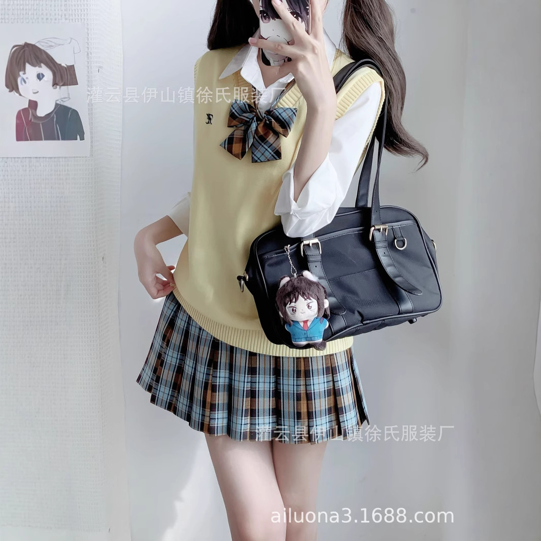 JK 유니폼 조끼 V-넥 스웨터 세트 니트 스웨터 가을과 겨울 풀오버 조끼 일본 부서 대학 스타일 학교