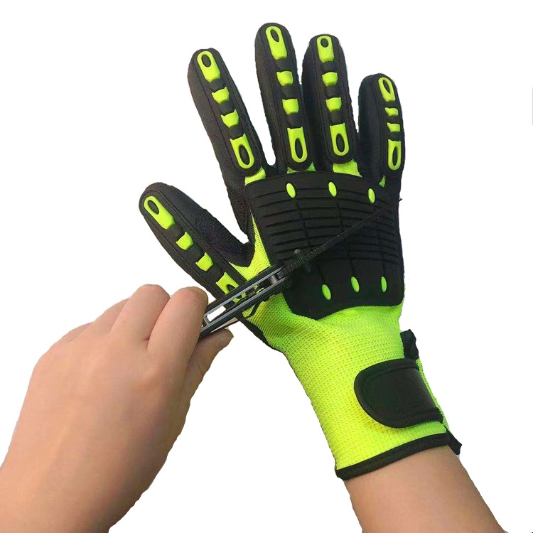 防撞手套防割机械抗冲击手套防滑防震耐磨维修工业防护手套