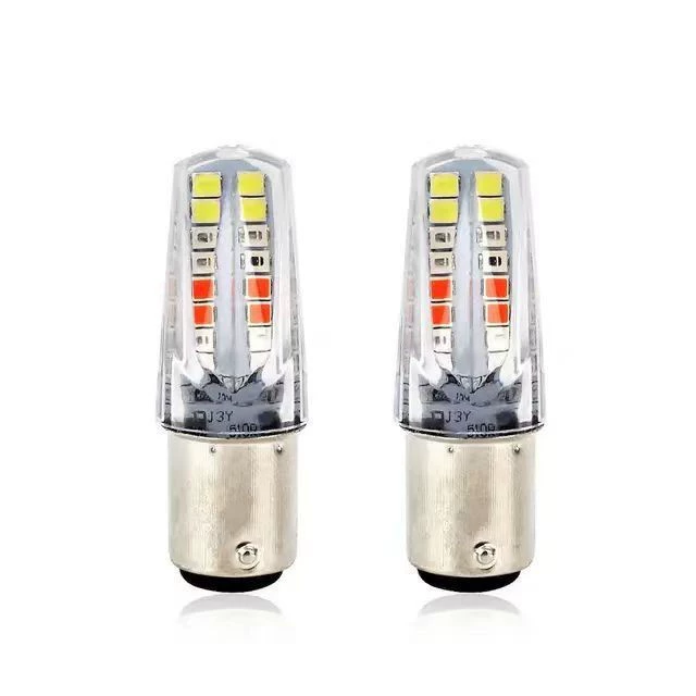 Автомобиль мотоцикл светодиодные стоп-сигналы вспышка 1157 2835 32SMD RGB проточной воды поток цветной задний свет
