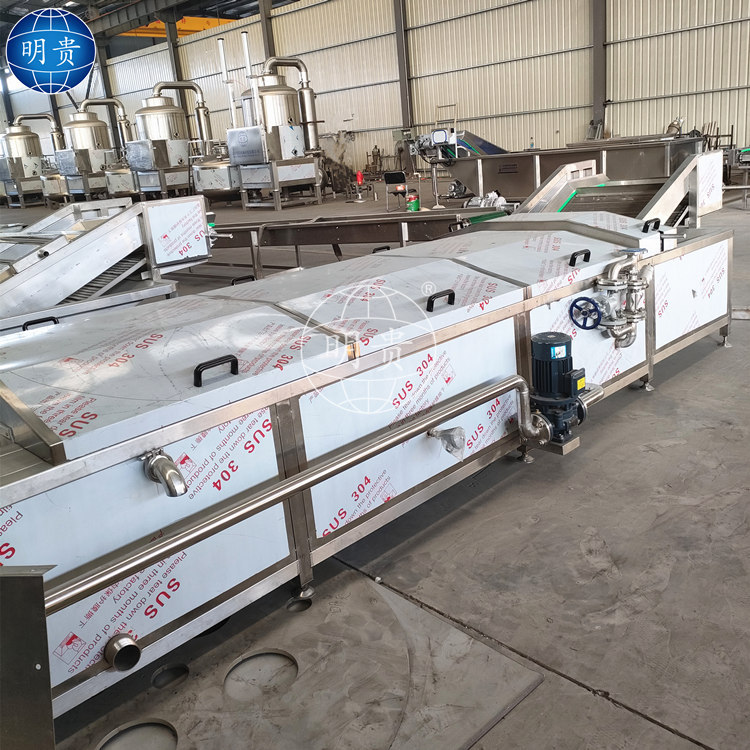 竹笋笋丝漂烫流水线 全自动酱菜加工设备 芥菜杀青生产线蒸汽加热