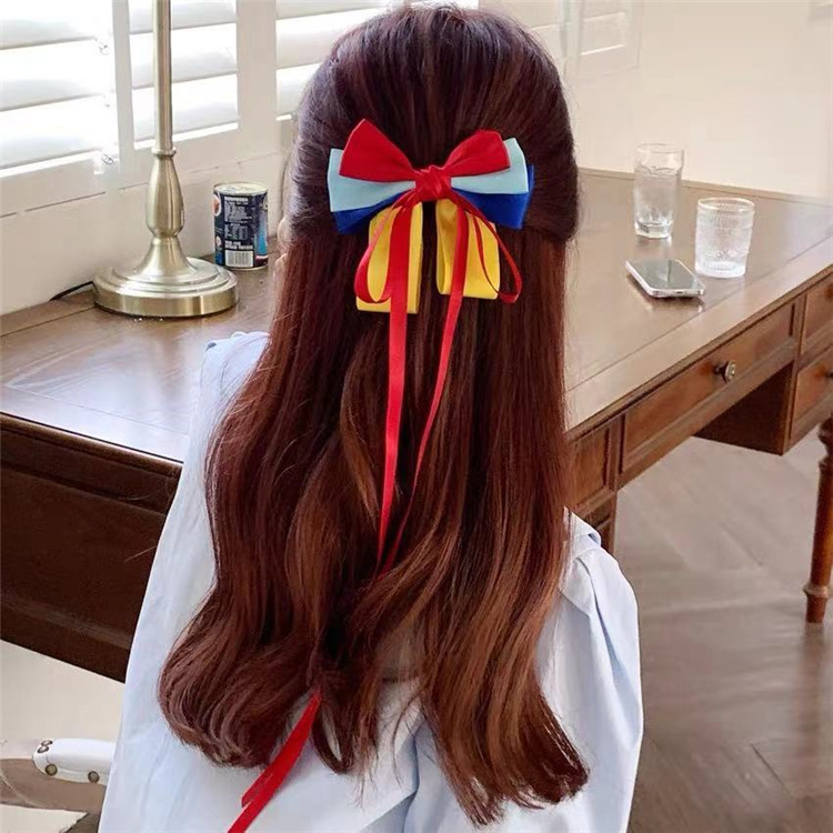 Cute Children's Hair Accessories Princess Ribbon Bowknot Hair Clip display picture 2