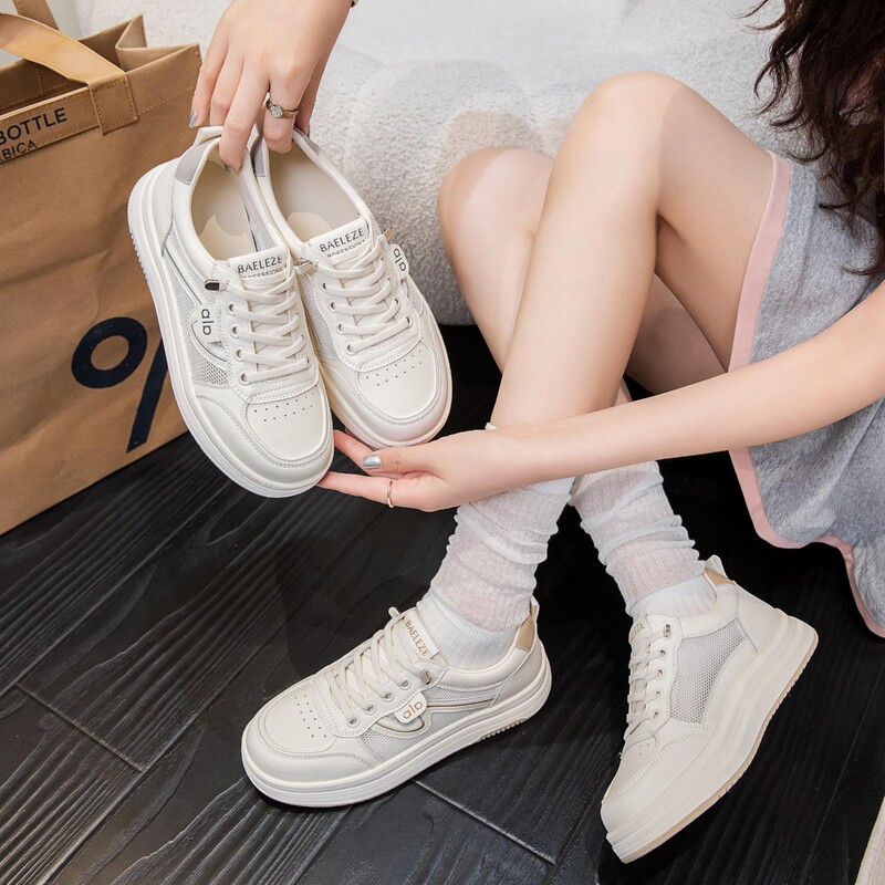 Shoes 2026 Spring Niche Style Versatile New Sports Sneakers Casual Thick-Soled White Shoes for Women Shoes 2026 Spring Niche Style Versatile New Sports Sneakers Casual Thick-Soled White Shoes for Women