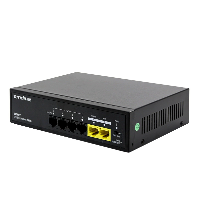 Tenda Tengda SG106PC полный гигабитный 5 портов 4+2 сетевой Haikang монитор питание POE оптовая продажа