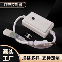 四彩闪烁控制器LED灯带插头220V 六彩两线跑马流水灯带配件现货批