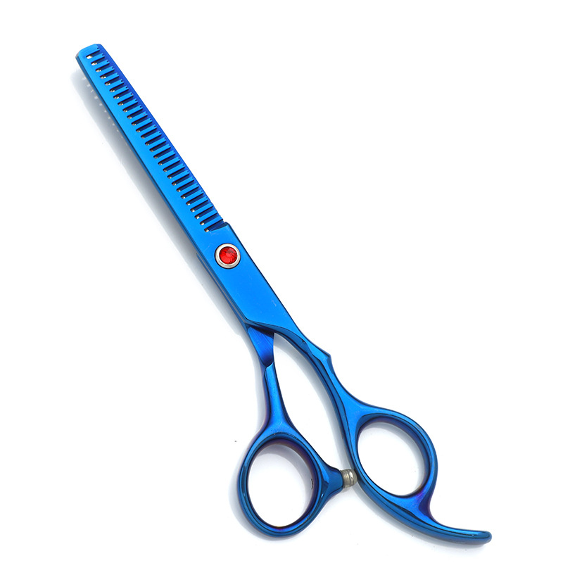 Forbici da parrucchiere per tagliare la frangia, forbici dritte per sfoltire, colorate e nere, forbici a vite diamantate rosse, per rifinire la frangia._voghion.com