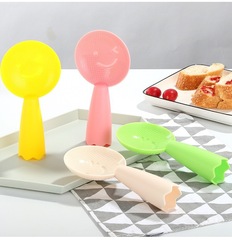 Creative smiling spoon for home use, standing spoon, cute non-stick rice spoon, kitchen serving spoon, wholesale rice scoop