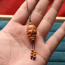 厂家直供橄榄核手工雕刻单籽一禅小和尚挂件手把件核雕呆萌和尚