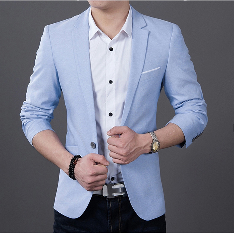 Primavera y verano hombres delgados ropa occidental casual coreano slim fit pequeño traje de los hombres guapos jóvenes de una sola pieza más tamaño abrigo