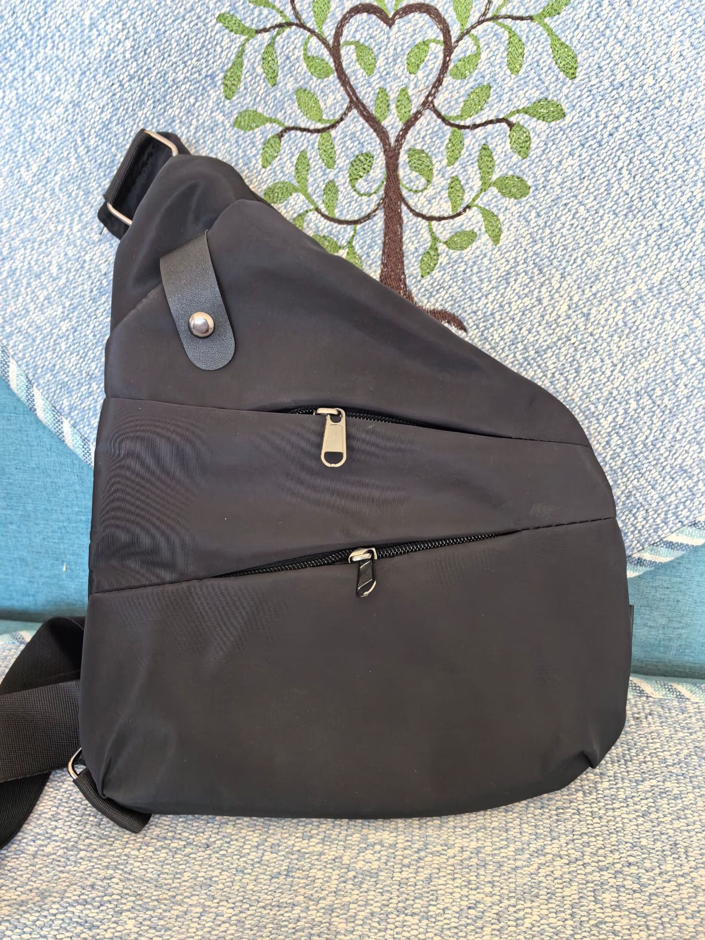 2024 moda nueva lona pecho masculino coreano personalidad casual hombres bolsa de mensajero hombro mochila