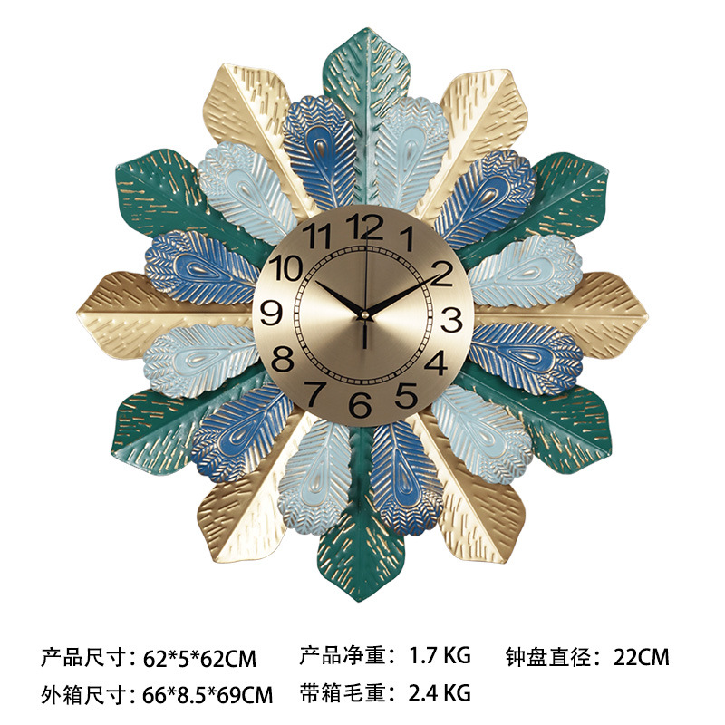 Reloj de cuarzo Reloj de pared de hierro Reloj de pared Retro Reloj decorativo Reloj de pared americano Reloj de pared Amazon Venta caliente Reloj de pared