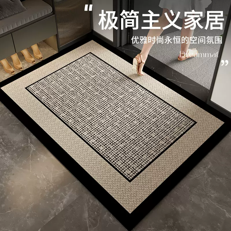 新款入门地垫高级感门口地毯门垫可剪裁防滑简约进门家用轻奢脚垫