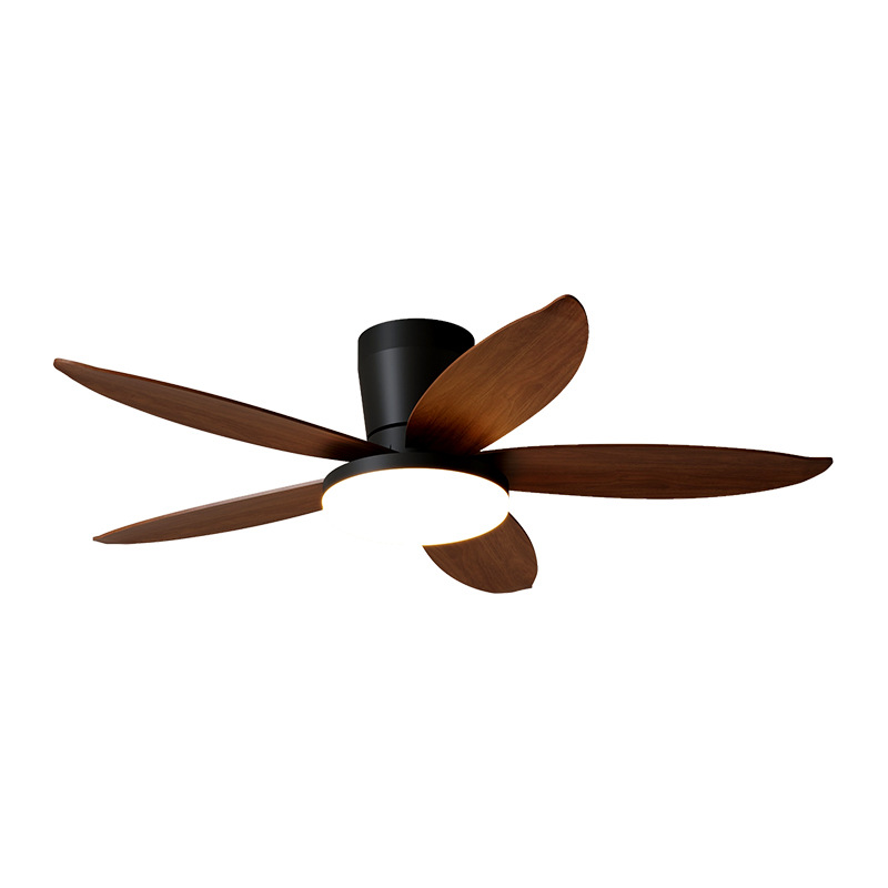 Ventilador de Techo con Luz de Hierro y ABS, Silencioso con Control Remoto, para Sala de Estar y Comedor