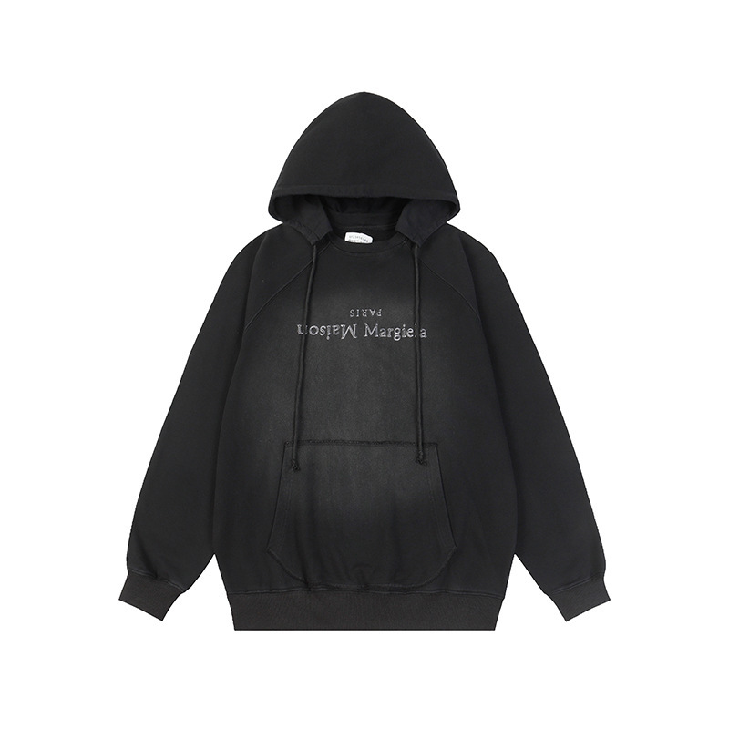 Maisonmargiela Mm6 Men's and Women's Loose Terry Cardigan Zipper Hoodie Sweatshirt Versatile