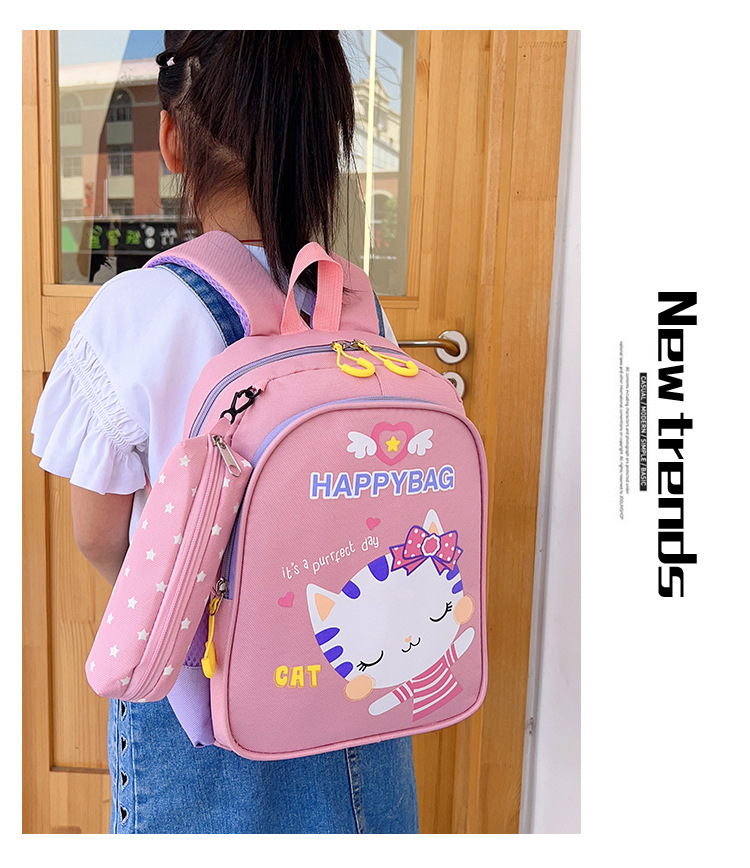 Nylon Material Waterproof Function Kids Backpack Backpack Waterproof Dinosaur Cat Holiday School Kids Backpack