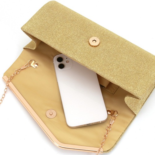  New Amazon Fashion Evening Bag for Women with Metal Accessories, Flap Head Dress, Versatile Handbag