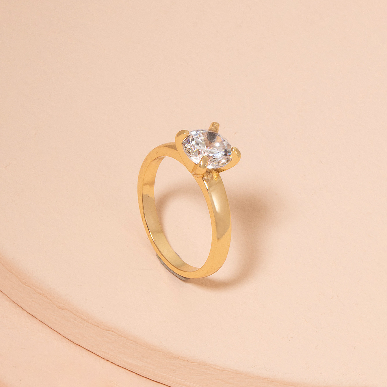 Korean Simple Fashion Plain Diamond Ring display picture 6