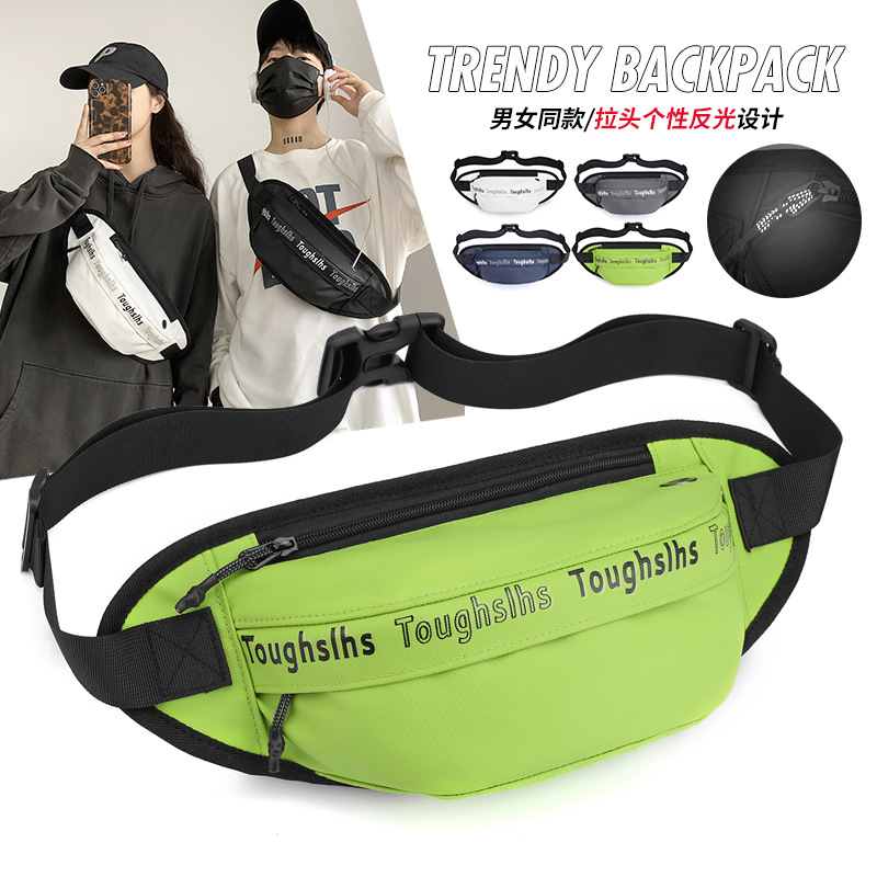 fashion letter motion Chest pack man outdoors Riding locomotive Inclined shoulder bag multi-function run Bodybuilding Waist pack