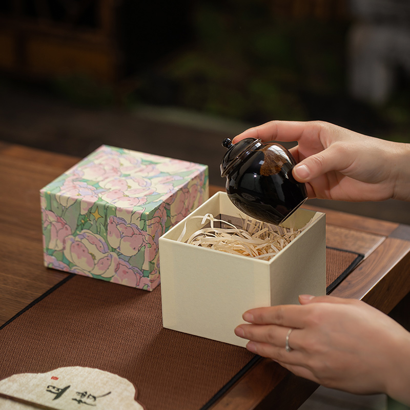 Regalo porcelana porcelana juegos antiguos construidos por paneles de plata tazas de té embalaje caja de regalo caja vacía