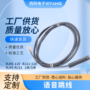 Injection molding voice jumper RJ45-110 RJ11-110 RJ45-RJ11 interface telephone duckbill jumper