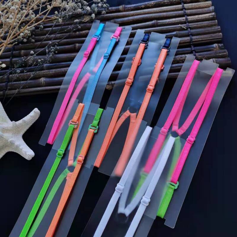 0Korean Version Candy Color Color Matching Bra Intimates Shoulder Strap Accessories Cross Style Lycra Beautiful Back