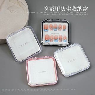 美甲工具批发甲片展示板透明多功能成品穿戴甲收纳盒