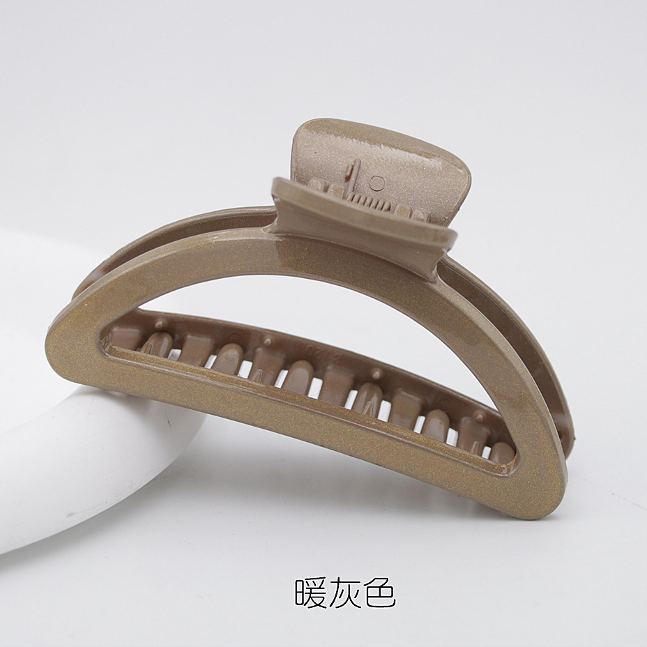 Clip de garra medio tiburón clip semicírculo arco medio grande simple horquilla hembra espalda Cabeza horquilla de alta gama clip joyería