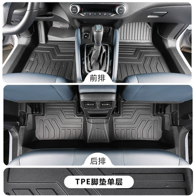 Suitable for Dongfeng Nissan New Qashqai 16-26 Models, Full Surround Interior Modification, Honor Classic Tpe Car Floor Mats (Modelə uyğun ayaqaltı) - nissan-qashqai-2019-2025-model-with-air-outlet-in-the-armrest-box-tpe-foot-pads