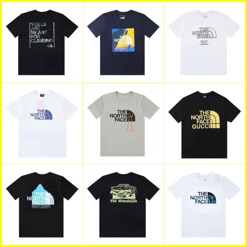 The North Face Original Loose-Fit T-Shirt for Men, Couple's Trendy Printed Loose Fashion Versatile Top The North Face Original Loose-Fit T-Shirt for Men, Couple's Trendy Printed Loose Fashion Versatile Top