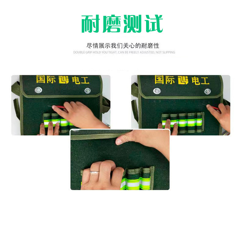 Kit de herramientas personalizado lienzo grueso para aumentar la instalación maestro nuevo paquete de almacenamiento de seguro de trabajo eléctrico resistente al desgaste paquete eléctrico