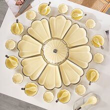 圆形陶瓷菜盘盘子套装圆桌家用海鲜餐盘拼盘餐具组合碗碟套盘团圆