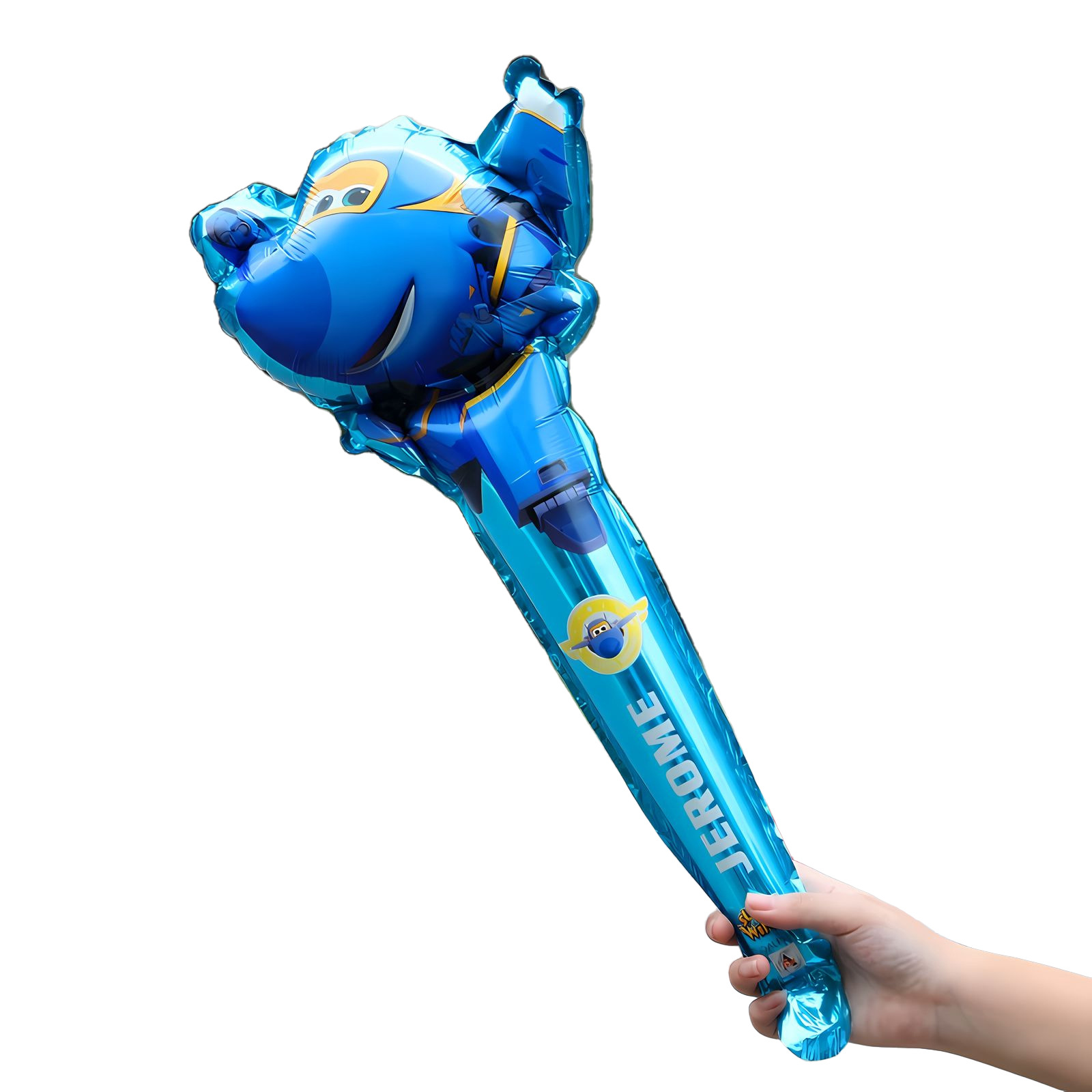 Niños palos de mano estereoscópicos palos de golpe de globo de aluminio palos inflables palos de combustible palos de empuje de regalo