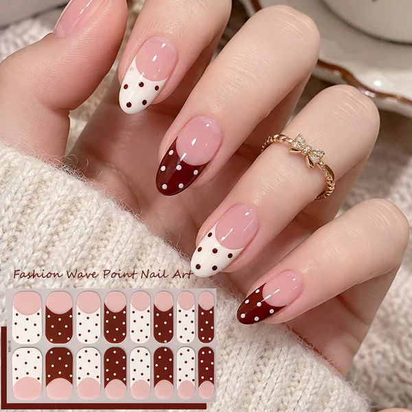 Cross-border French-style nail art stickers, featuring cartoon designs, European and American styles, gold foil accents, and sparkling effects, perfect for Christmas and other festive occasions, and ideal for children's nail art