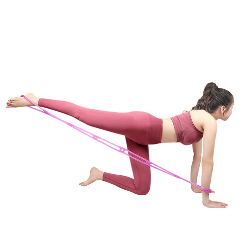 Seven-hole tension rope multi-functional muscle strength training device yoga body fitness stretching elastic flexibility tensioner