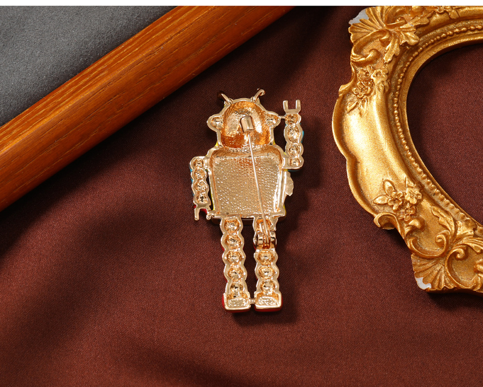 Retro Robot Alloy Enamel Unisex Brooches display picture 8