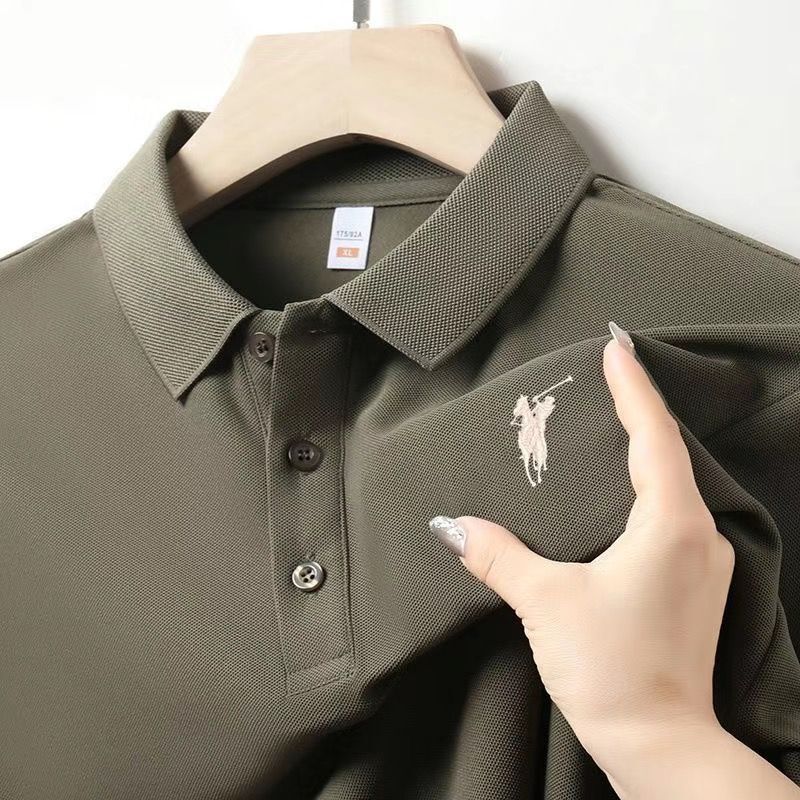 Big Sale Special Price~Knight Short-Sleeved T-Shirt Top Embroidered Fashion Trendy Business Thin Polo Shirt for Young and Middle-Aged Men Big Sale Special Price~Knight Short-Sleeved T-Shirt Top Embroidered Fashion Trendy Business Thin Polo Shirt for Young and Middle-Aged Men