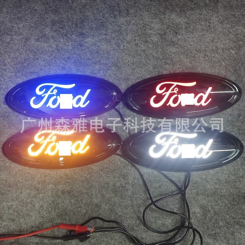 Suitable for Ford F-150 Grille Emblem Tail Emblem Adventure Grille Crystal Emblem 9inch Car Emblem Light