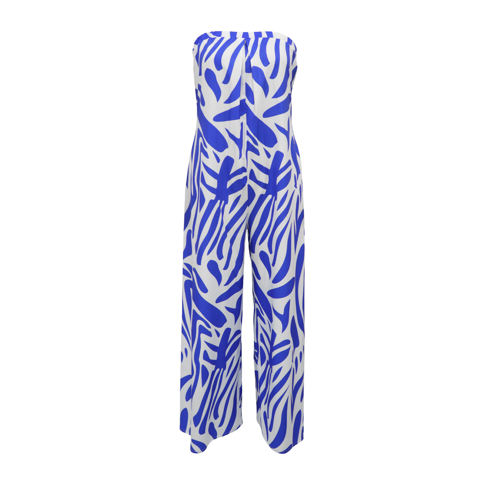 Women Clothing Printed Sleeveless Wide Leg Jumpsuit