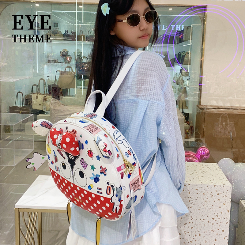 Mujeres de gran capacidad de banca encantadora cartoon zipper lichi mochila multipropósito 2677 - 1 #