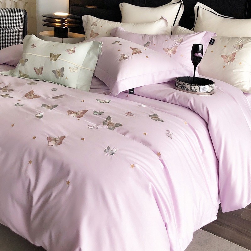 Otoño y invierno A clase espesa bordada algodón de lana larga molida cuatro piezas de algodón puro sábanas de algodón de tres piezas de tela doméstica 4