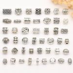 藏银复古隔珠串珠配件diy水晶手链泰银编绳材料饰品隔片通孔桶珠