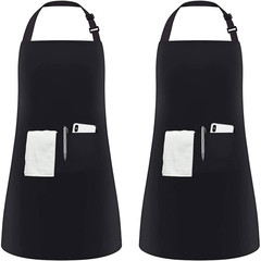 Supply Cross-border New Cotton Fabric Apron with Adjustable Fasteners for Housework Chefs Waiters Work Aprons