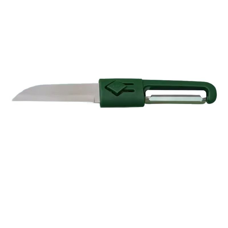 Cuchillo para frutas portátil, cuchillo pelador doméstico, pelador, herramienta multifuncional dos en uno