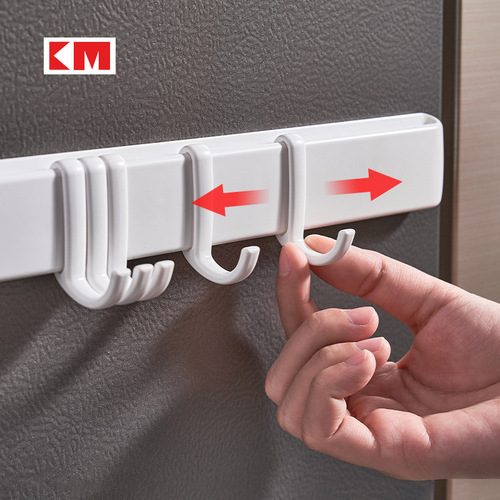 Japanese style removable row hook magnetic hook kitchen refrigerator side hook anti-theft door storage strong five-link adhesive hook