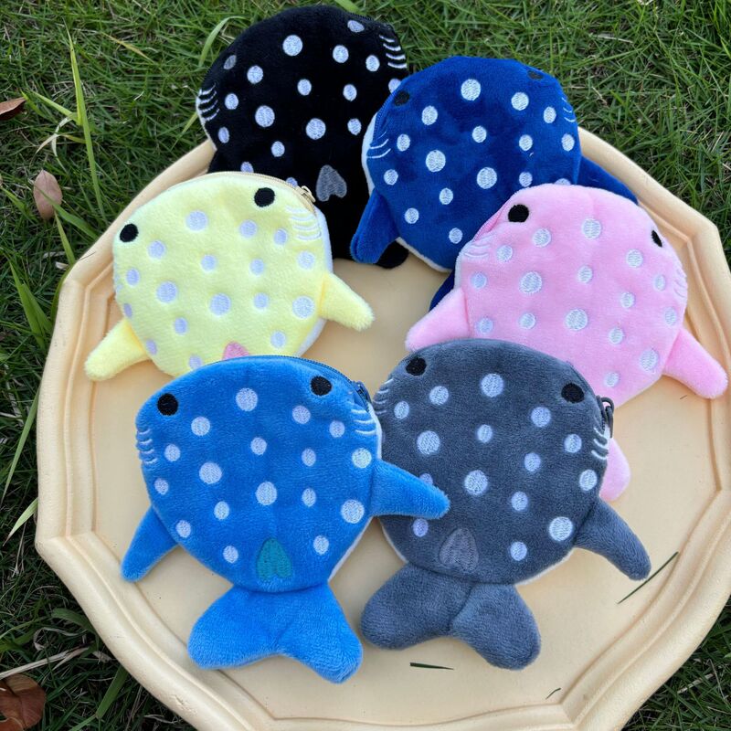 Cross-Border Hot-Selling Coin Purse Shark Decoration Zipper Bag Data Cable Cartoon Pendant Bag Children's Plush Toy Cross-Border Hot-Selling Coin Purse Shark Decoration Zipper Bag Data Cable Cartoon Pendant Bag Children's Plush Toy