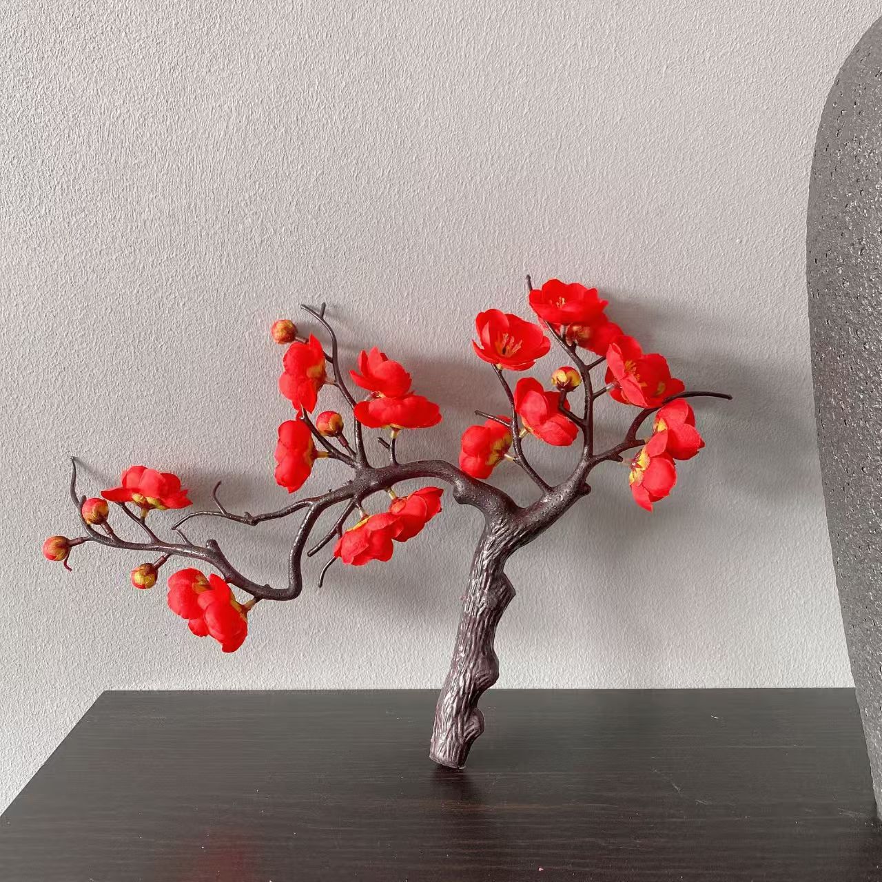 분재 매화 레드